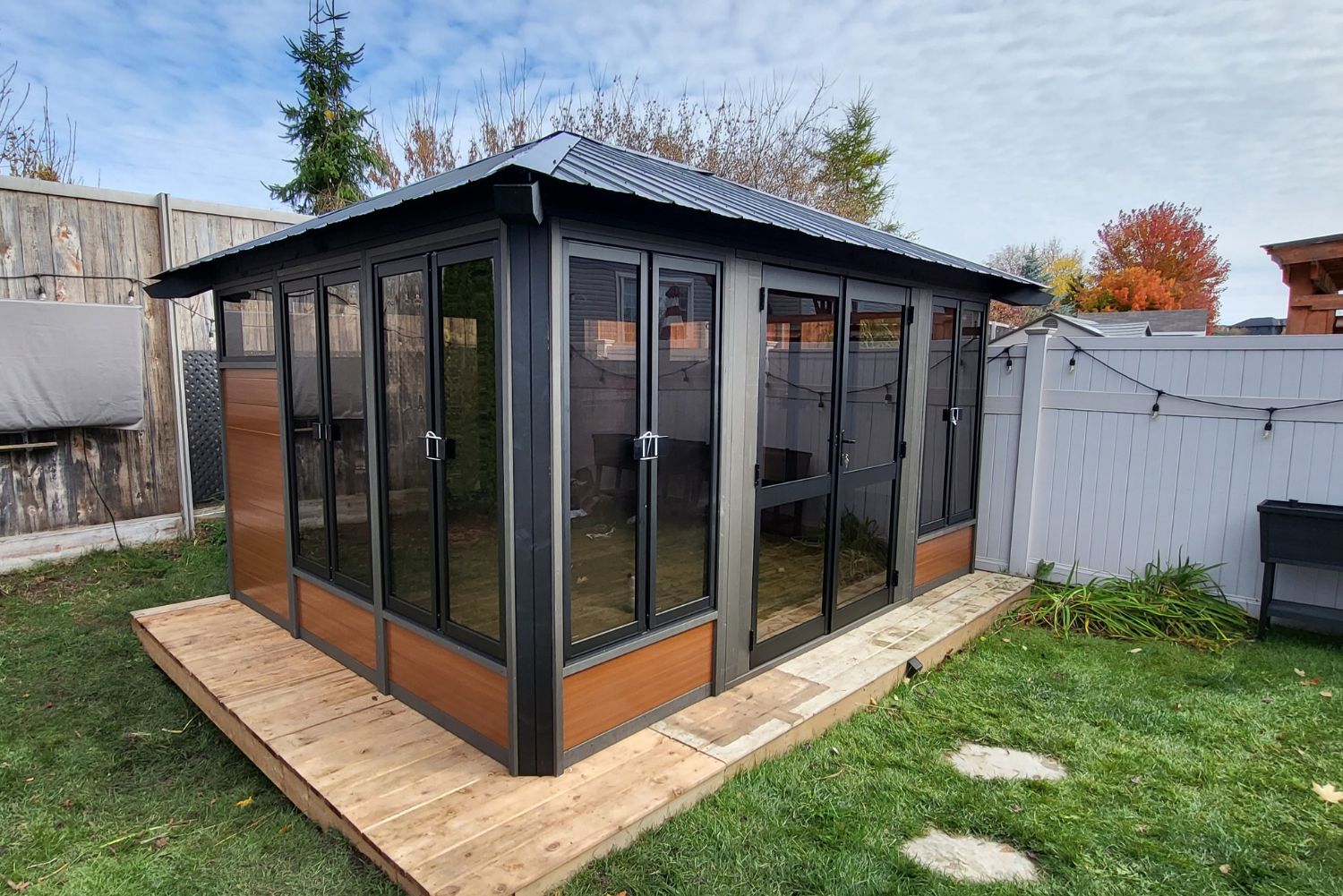 outdoor shed installation